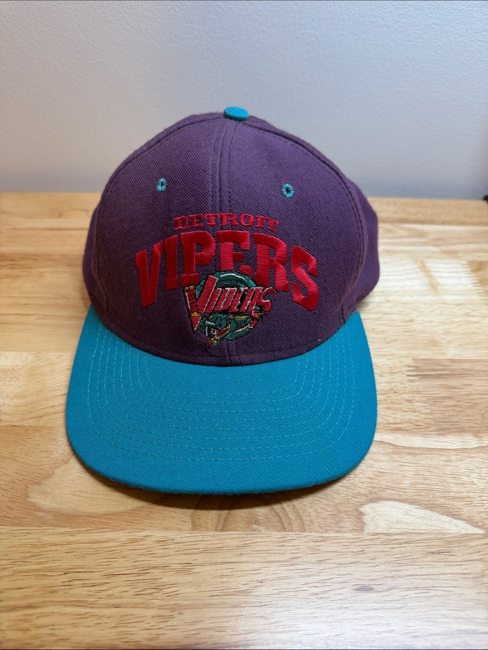Detroit Vipers Purple & Teal Vintage Hat